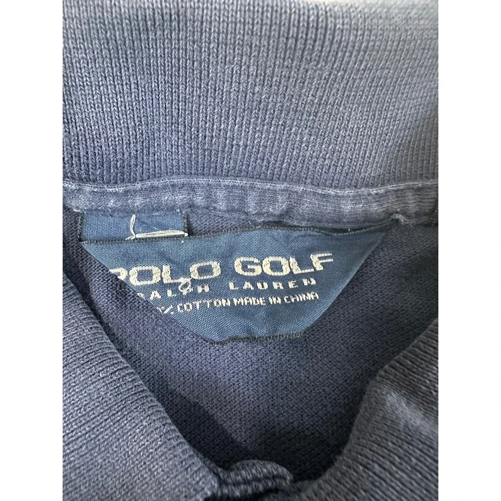 Vintage Polo Polo Golf Shirt Men Size XL Blue Short-Sleeve Crystal Down Logo S/S